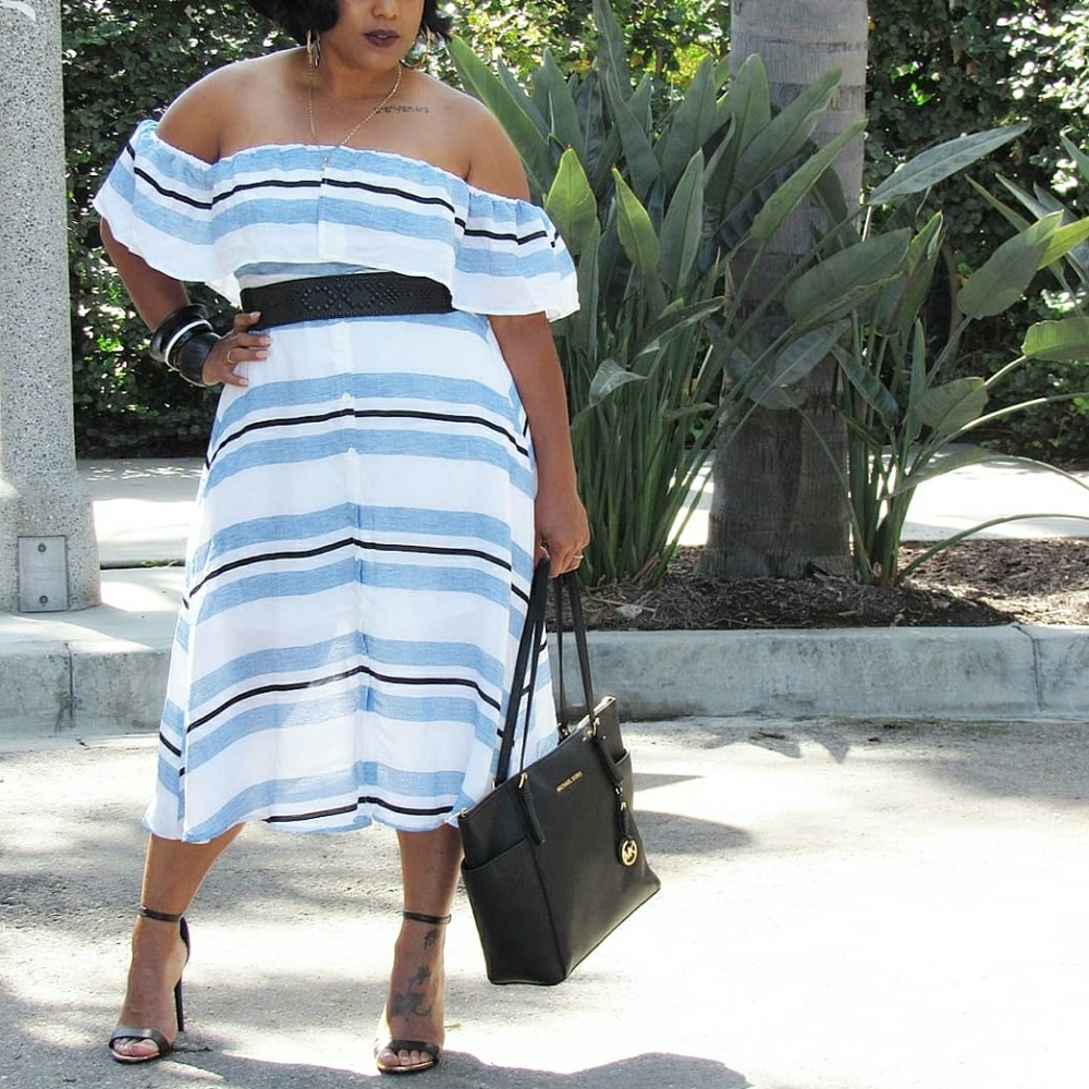 ots striped dress